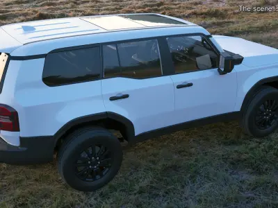 SUV Vehicle White 3D model
