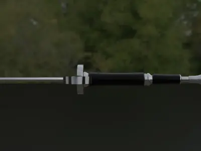 Retro sword concept Low-poly 3D model