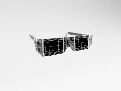 Cartoon 3D Glasses v1 002 Low-poly 3D model