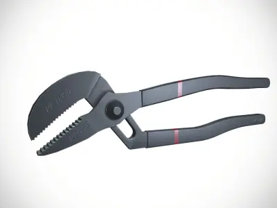 groove joint Pliers Low-poly 3D model