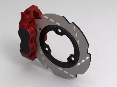 TVS Rear Disc Brake Free 3D model