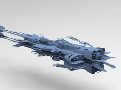 Star Wars inspired Pod Racer Desert  3D model