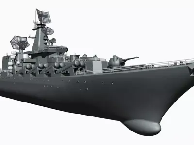 Warship moskva for 3d print 3D print model