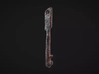 Ancient Roman Key PBR game ready Low-poly 3D model