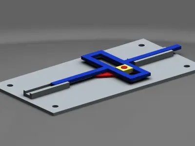 Scotch Yoke Mechanism 3D model