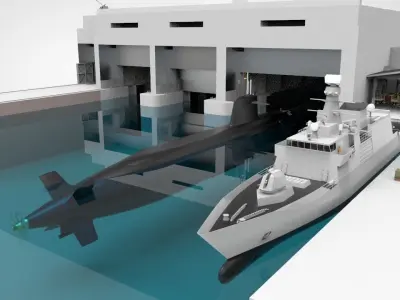 Navy Millitary Base 3D model