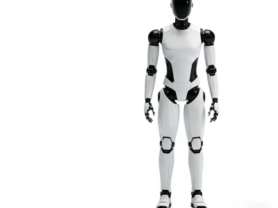 Futuristic Female Humanoid Robot  Sci-Fi Android Character Low-poly 3D model