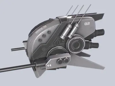 Unmanned Scifi Drone Low-poly 3D model from CGTrader