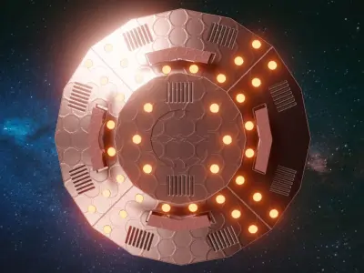 Flying Saucer- Low Poly Low-poly 3D model