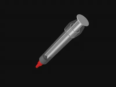 SYRINGE WITH THERMAL PASTE  3D model