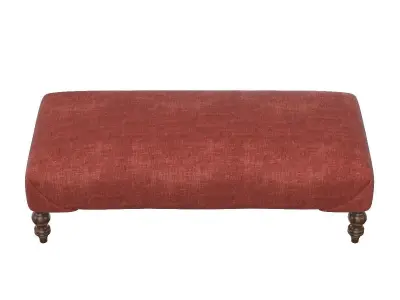 Antique Rug Fragment Ottoman Table 3D model