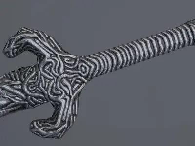 Sword 09 Low-poly 3D model