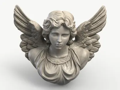 Winged Angel Bust 1 3D model