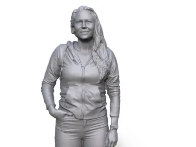 Figure Charlotte typ G for ship model railway diorama 3D print model