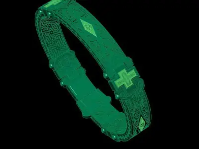 Bracelet with patterns antique bracelet 3D print model  3D print model