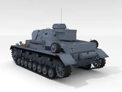 Panzer IV Ausf E  medium tank 3D model