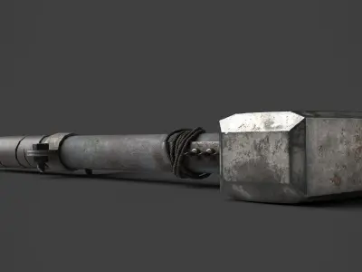 Modifiable Strike Weapon 09 Low-poly 3D model