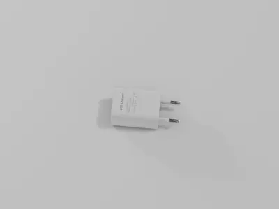 White USB Charger  Free low-poly 3D model