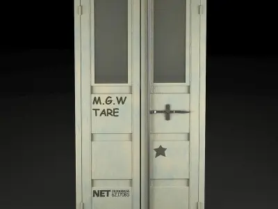 Sea Container Wardrobe in the Industrial Style 3D model