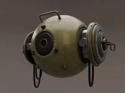 Sci-Fi Surveillance Drone - 3D Model 3D model
