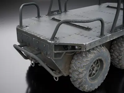 Ratel H UGV Game Ready Low-poly 3D model