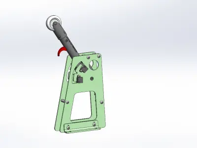 737 Landing Gear Lever 3D model