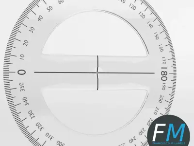 Circular protractor 3D model