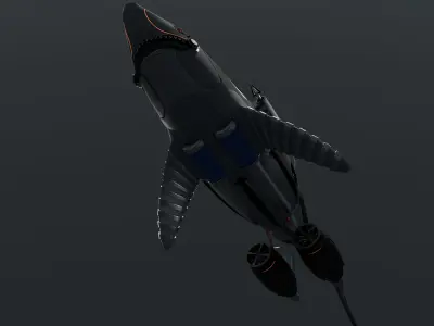 CiFi Robo-shark High poly model 3D model