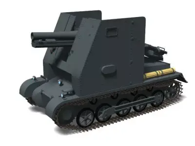 15cm sIG33 auf Panzerkampfwagen I Ausf B 3D model