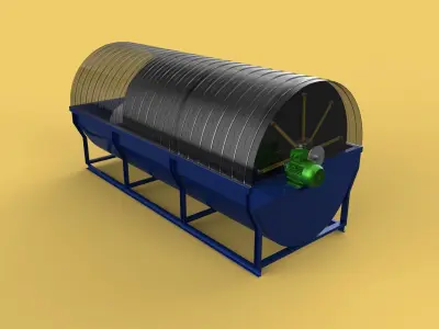 ROTATING BIOLOGICAL CONTACTOR RBC WASTEWATER TREATMENT 3D model