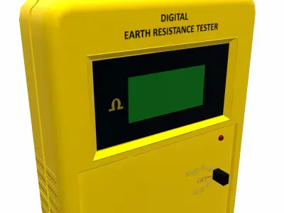 Digital Earth Resistance Tester Low Poly Low-poly 3D model