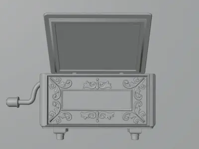 Ancient MUSIC BOX 18th century 3D model
