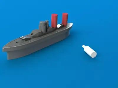 BATTLESHIP PIECE Free 3D model