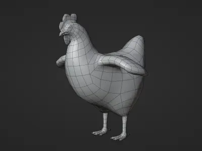 Chicken - Stylized Low-poly 3D model
