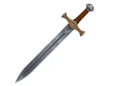 Stylized Medieval Sword Low-poly 3D model purchase