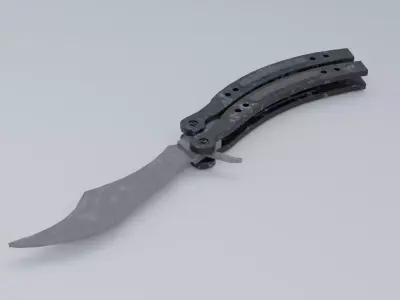Butterfly Knife Model Low-poly 3D model
