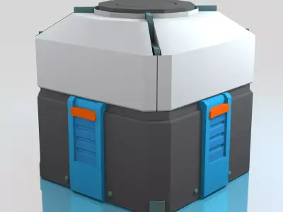 Overwatch Loot Box Scifi Crate 3D model