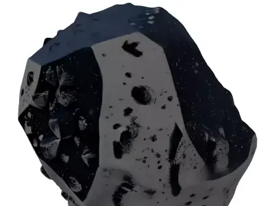 Stylized SciFi Asteroid Fragment 3D model