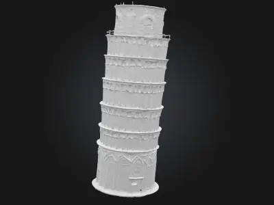 Leaning Tower of Pisa  An Icon of Architectural Wonder 3D model