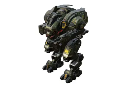 sci fi robot Low-poly 3D model