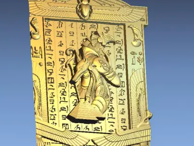 Egyptian godsAnubis and Horus 3D model