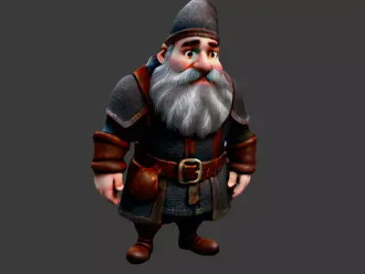 Medieval Man Low-poly 3D model
