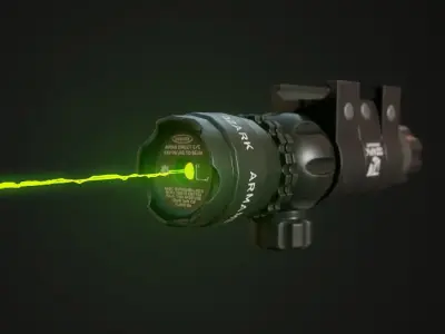 OZARK ARMAMENT Green Laser Sight System AAA PBR Game Ready Low-poly 3D model