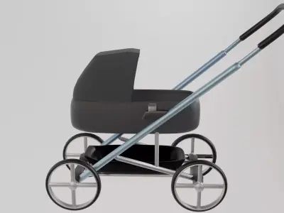 Baby carriage 3D model purchase