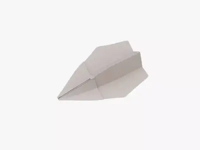 Paper Plane Tan Low-poly 3D model
