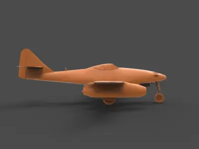 ME262 orange plane 3D print model