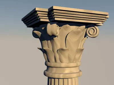 Corinth column 3D model