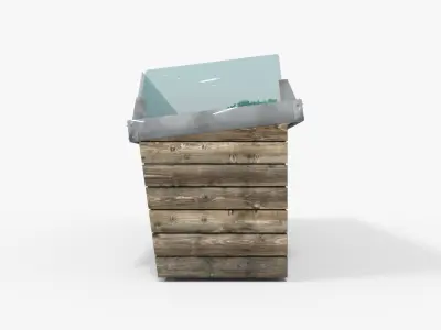 Supermarket Shelve Seafood Stand Low-poly 3D model