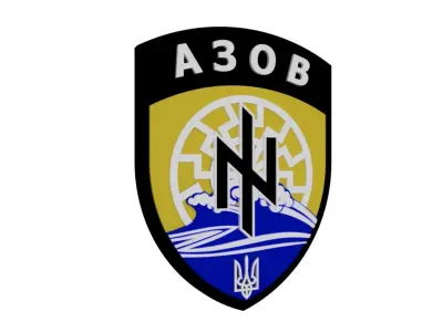 Emblem of the Azov Battalion 3D model purchase