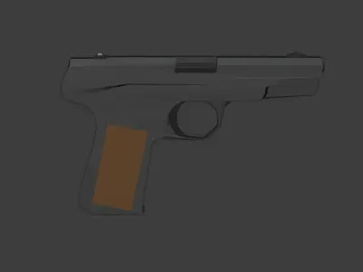 Low Poly Gun Free low-poly 3D model get